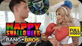 BANGBROS Hálózat Izgató Milfje Vadul Lecidázza Mostohafia Bazinagy Farkát Halloween Előtt